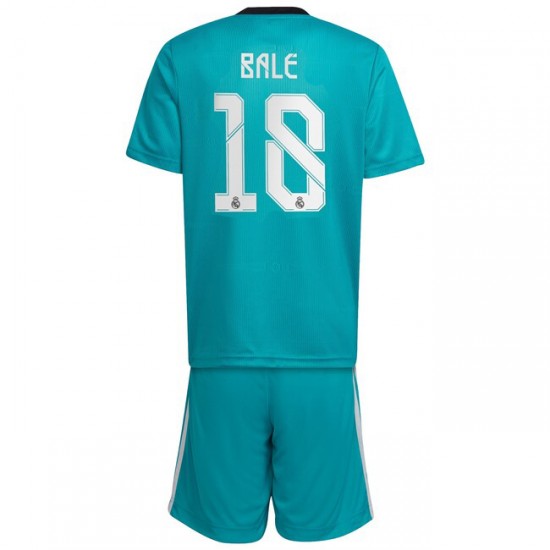 Camisola Real Madrid Gareth Bale 18 Criança Equipamento Terceiro 2021-2022 Manga Curta